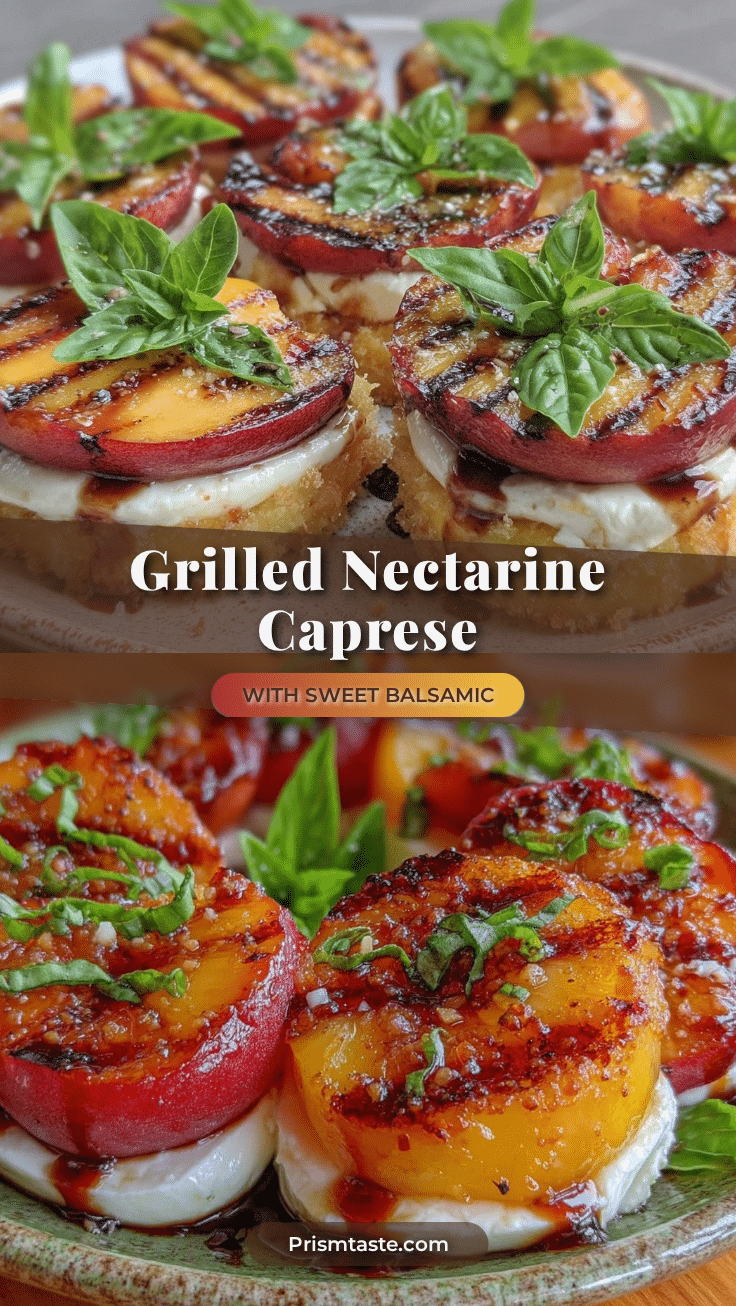 fresh grilled nectarine caprese salad recipe