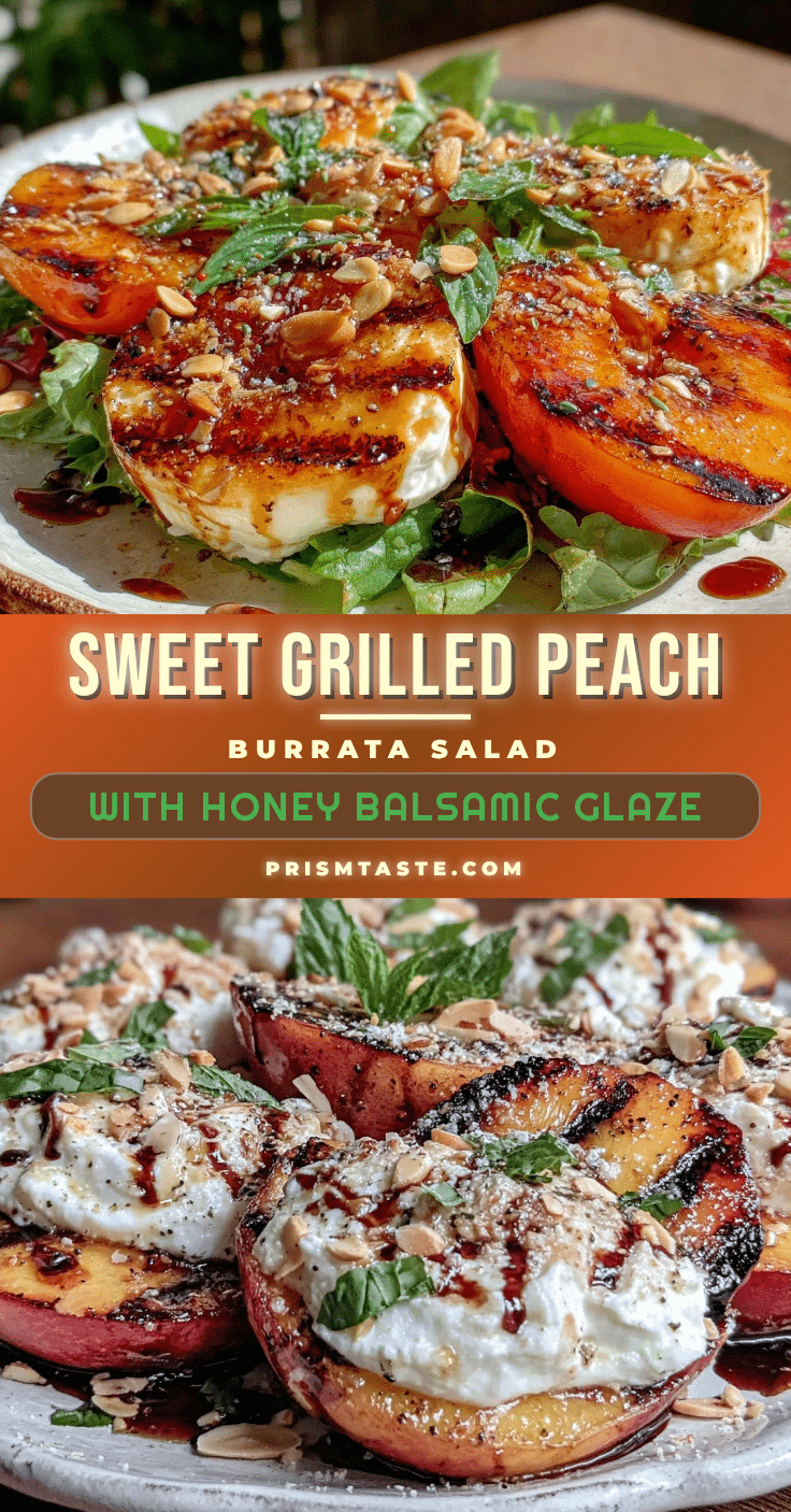 fresh grilled peach burrata salad recipe