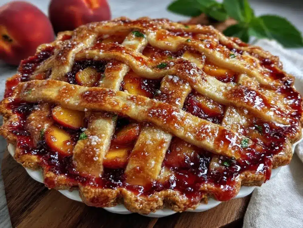 fresh peach pie - featured image