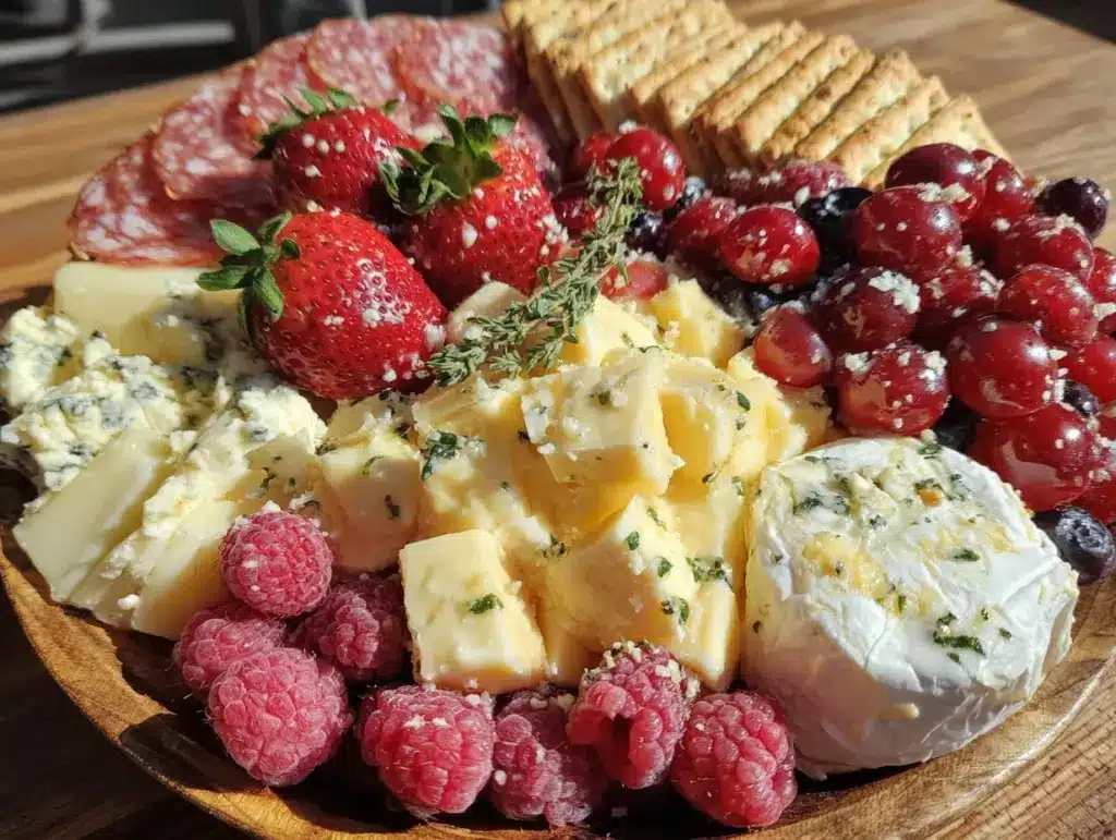 fresh red white blue charcuterie board - featured image