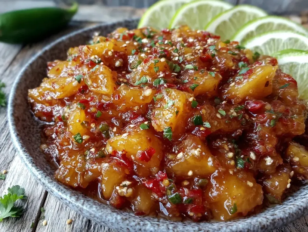 fresh zesty peach and jalapeño salsa - featured image