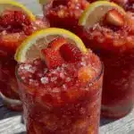 frozen strawberry lemonade slushie - featured image