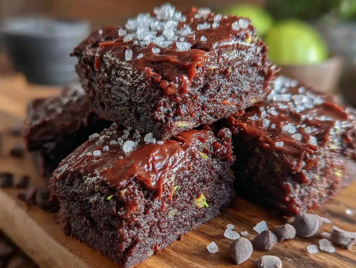 fudgy dark chocolate zucchini brownies preparation steps