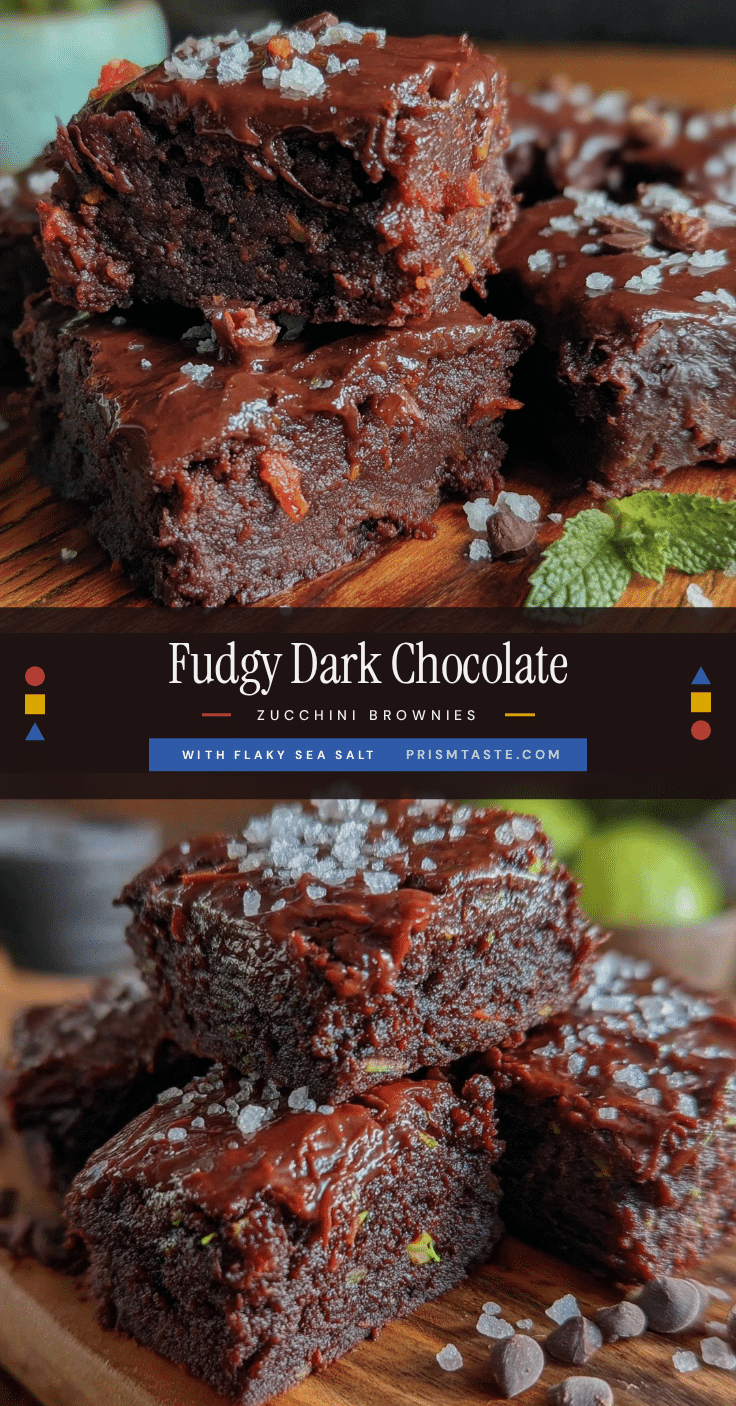 fudgy dark chocolate zucchini brownies recipe