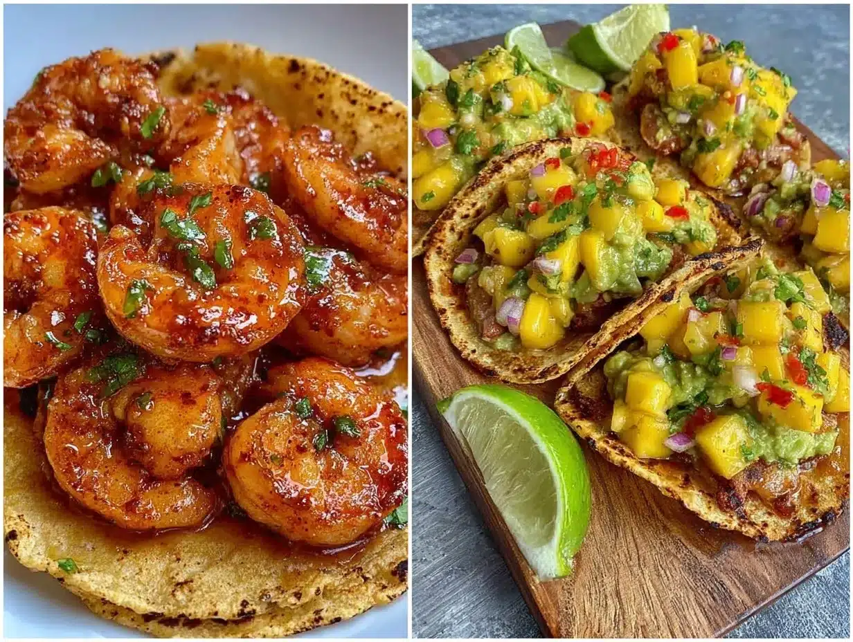 garlic butter shrimp tacos preparation steps