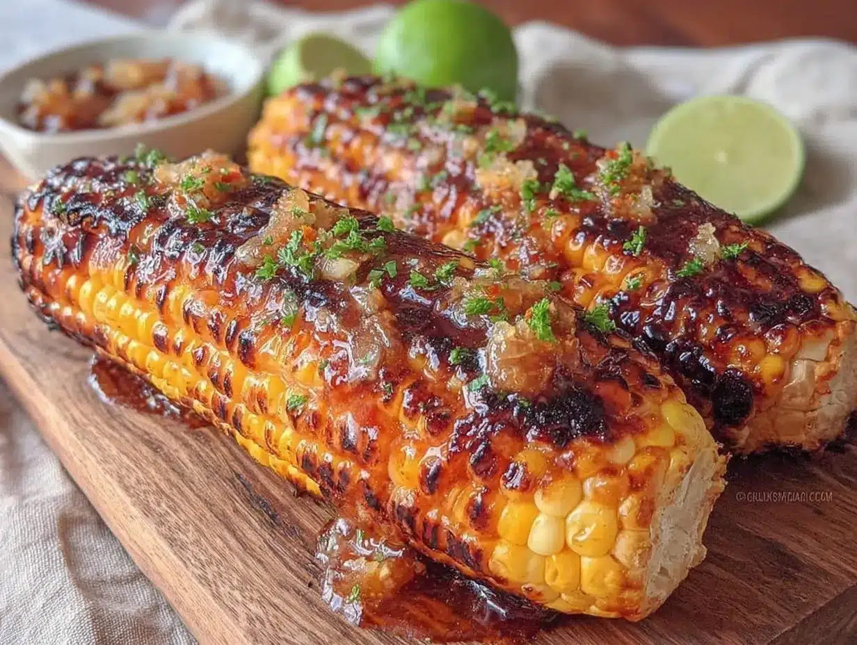grilled corn on the cob with chili-lime butter preparation steps
