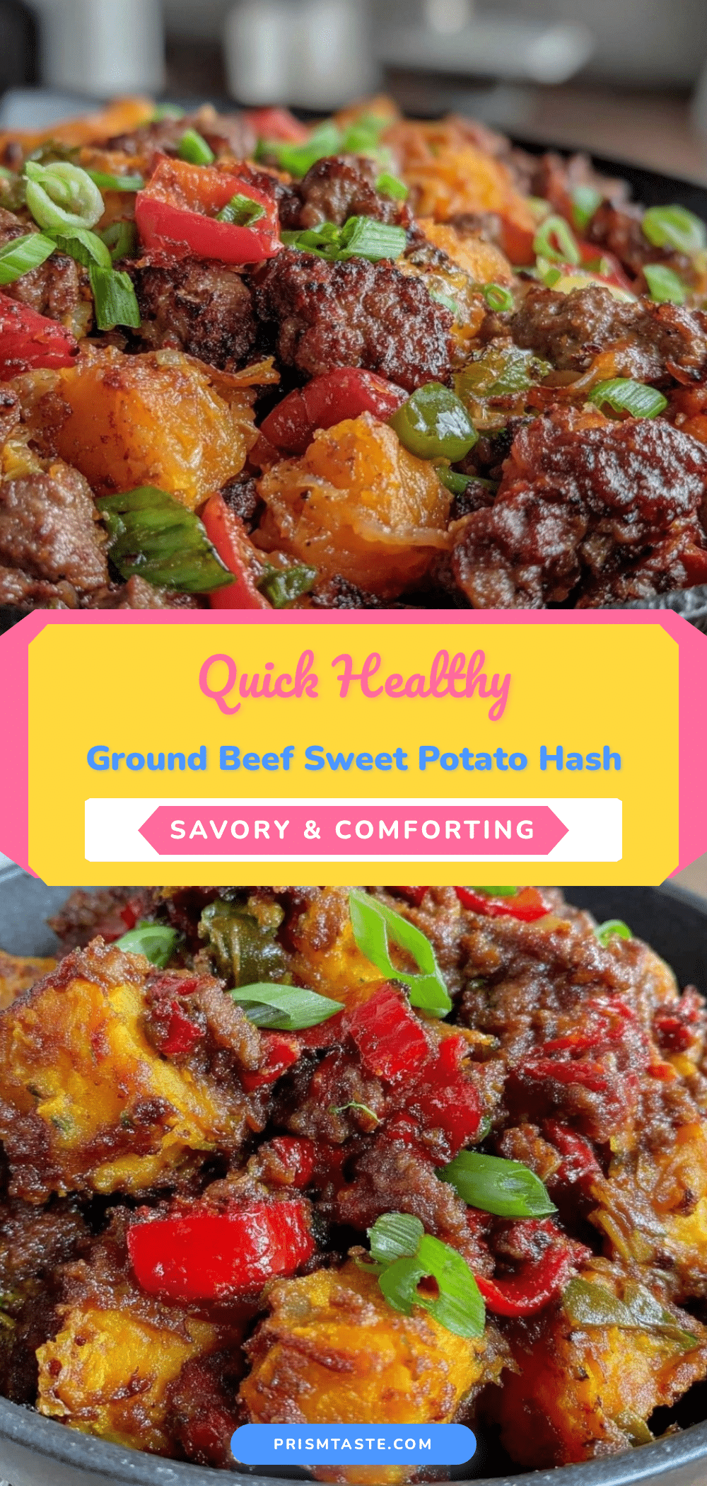 healthy ground beef and sweet potato hash recipe