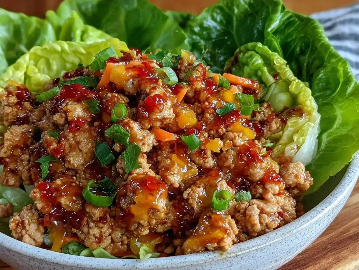healthy ground turkey lettuce wrap bowl preparation steps