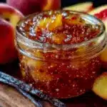 homemade peach vanilla jam - featured image