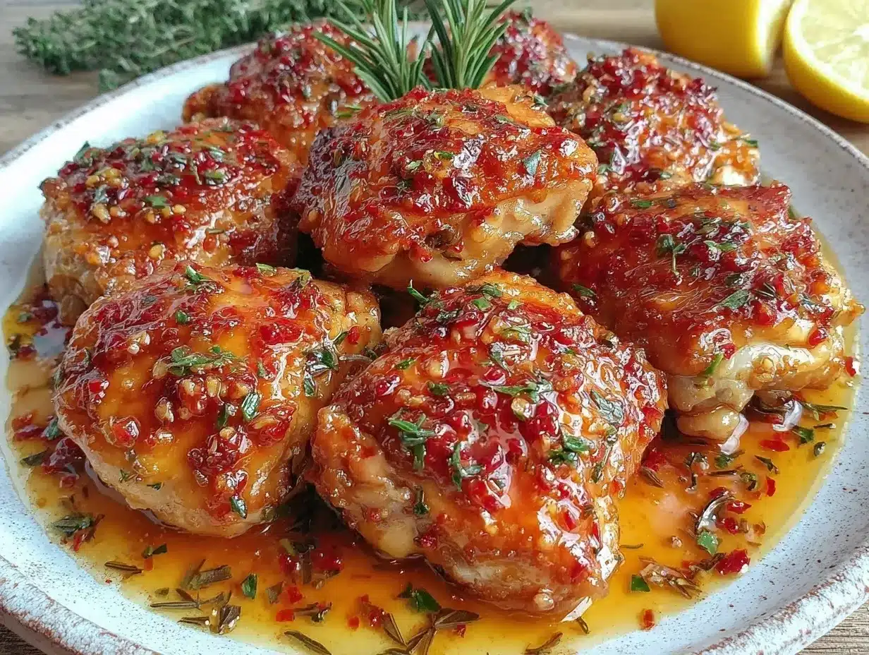 honey garlic boneless chicken thighs preparation steps