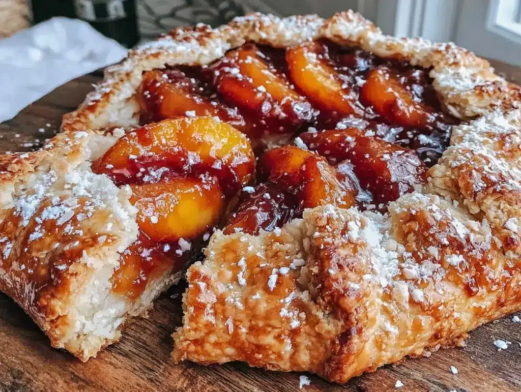 honey glazed apricot galette - featured image