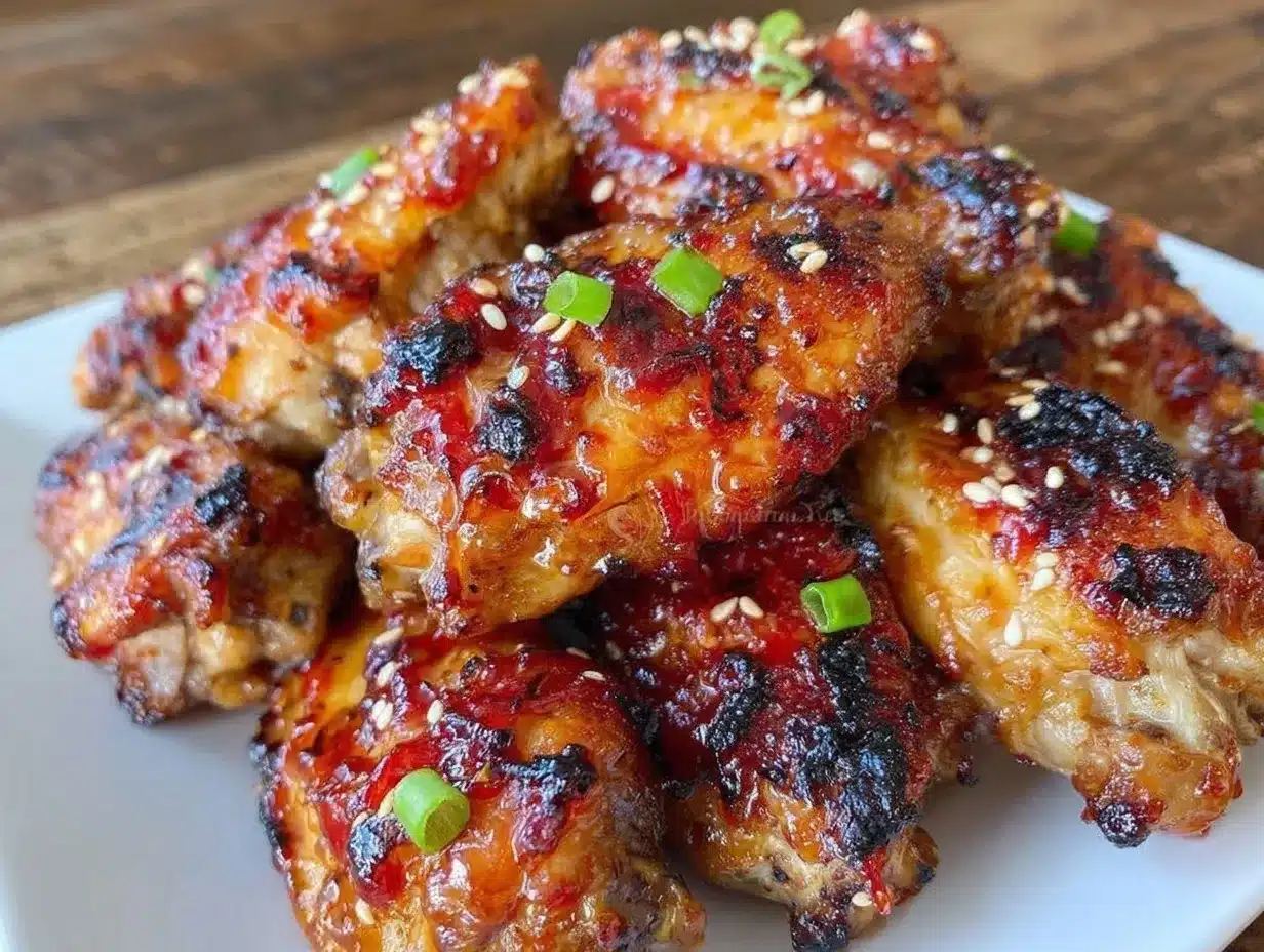honey sriracha grilled chicken wings preparation steps