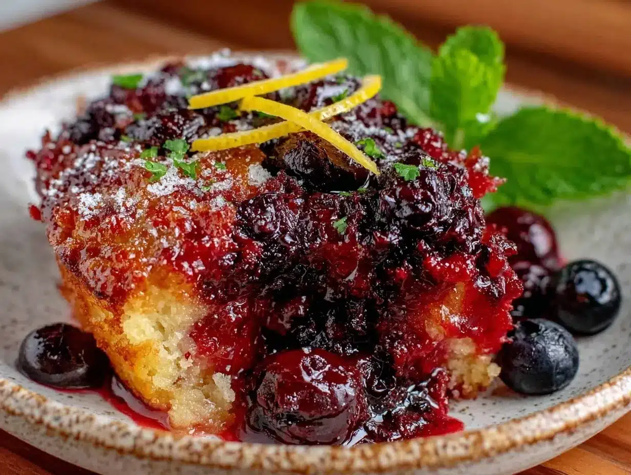 lemon blueberry dump cake preparation steps