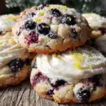 lemon blueberry sugar cookies - featured image