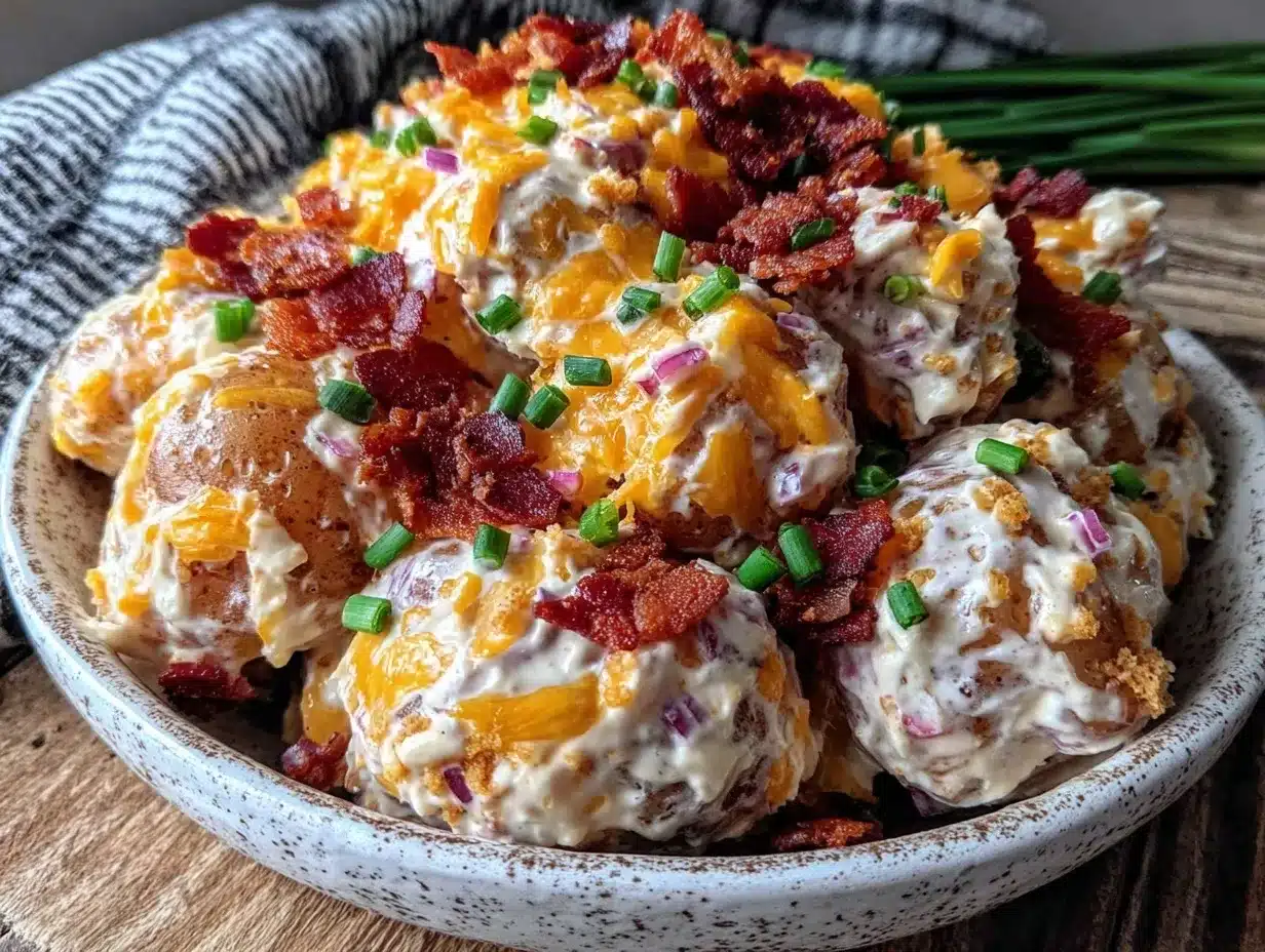 loaded baked potato salad preparation steps