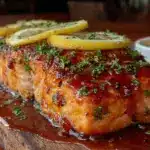 maple bourbon glazed cedar plank salmon - featured image