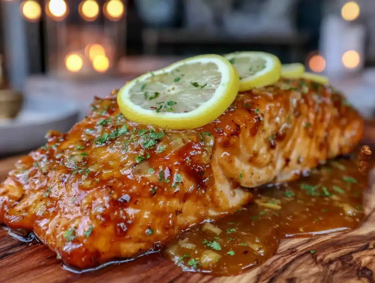 maple bourbon glazed cedar plank salmon preparation steps