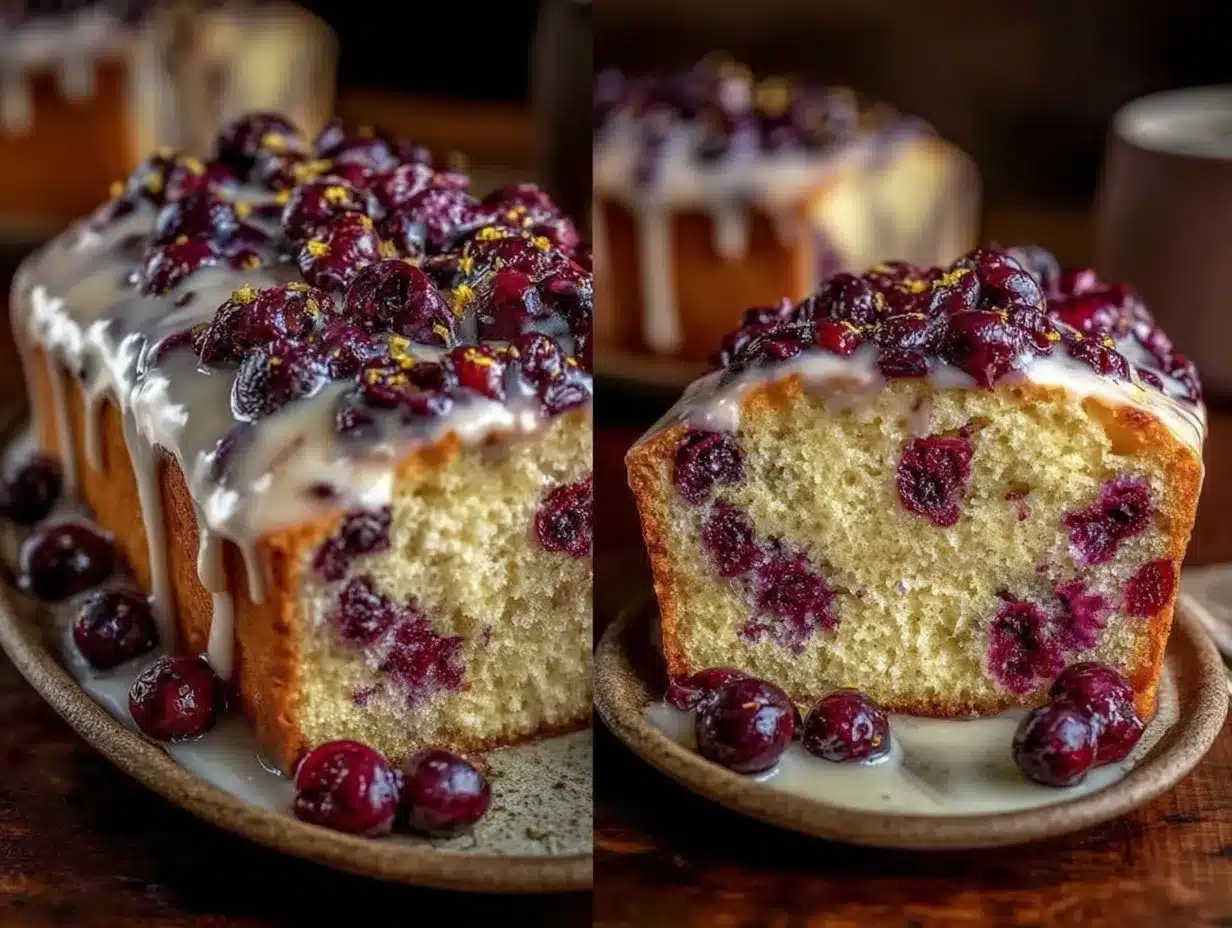 moist huckleberry lemon pound cake preparation steps