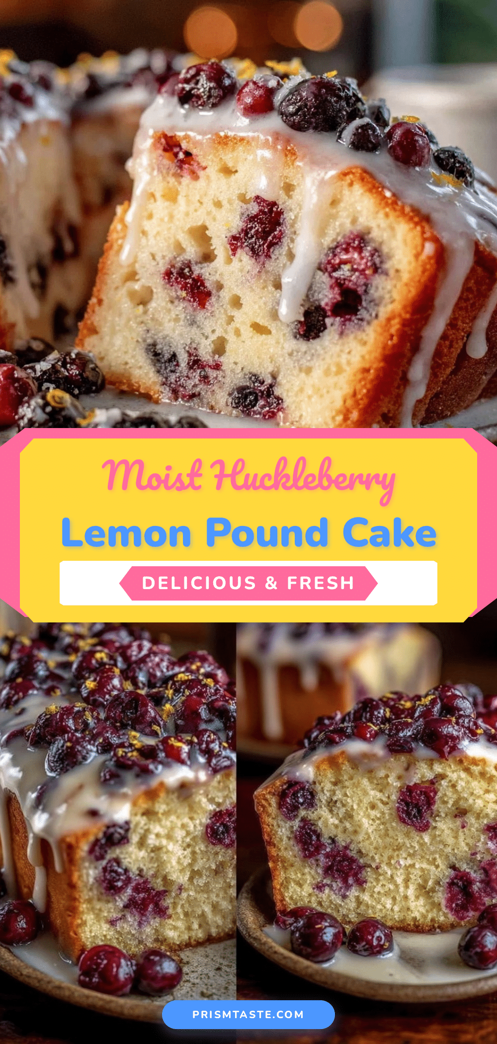 moist huckleberry lemon pound cake recipe