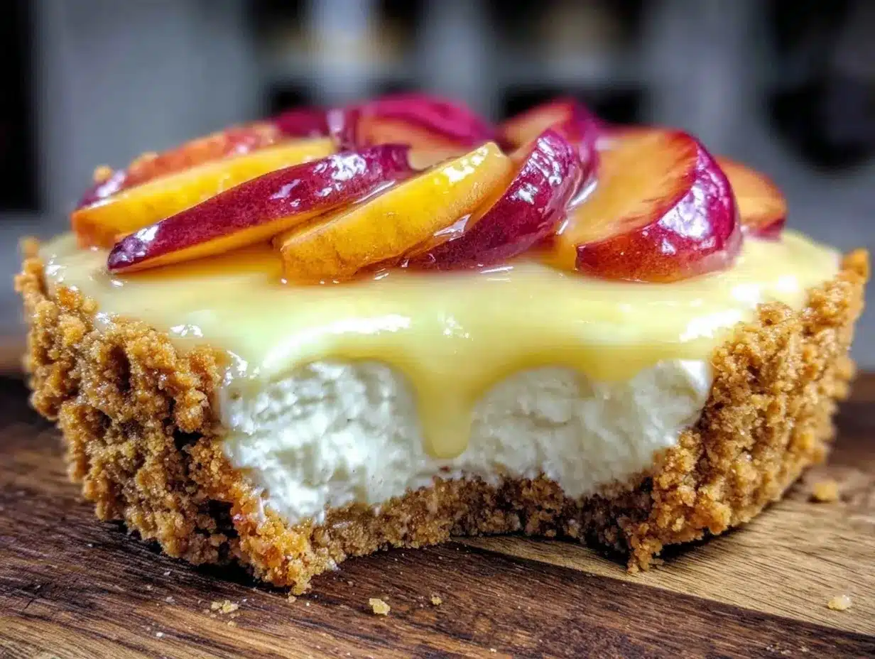 no-bake peach cream pie preparation steps