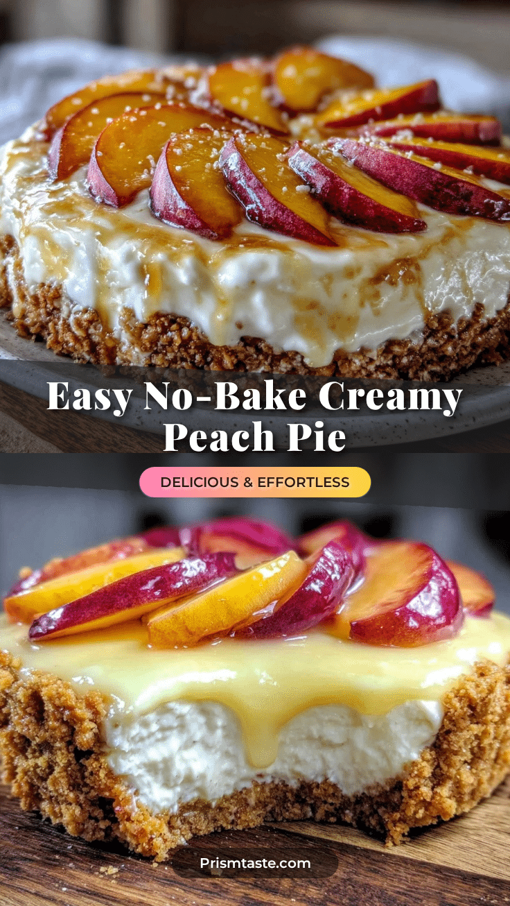 no-bake peach cream pie recipe
