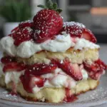 no bake strawberry shortcake icebox cake - featured image