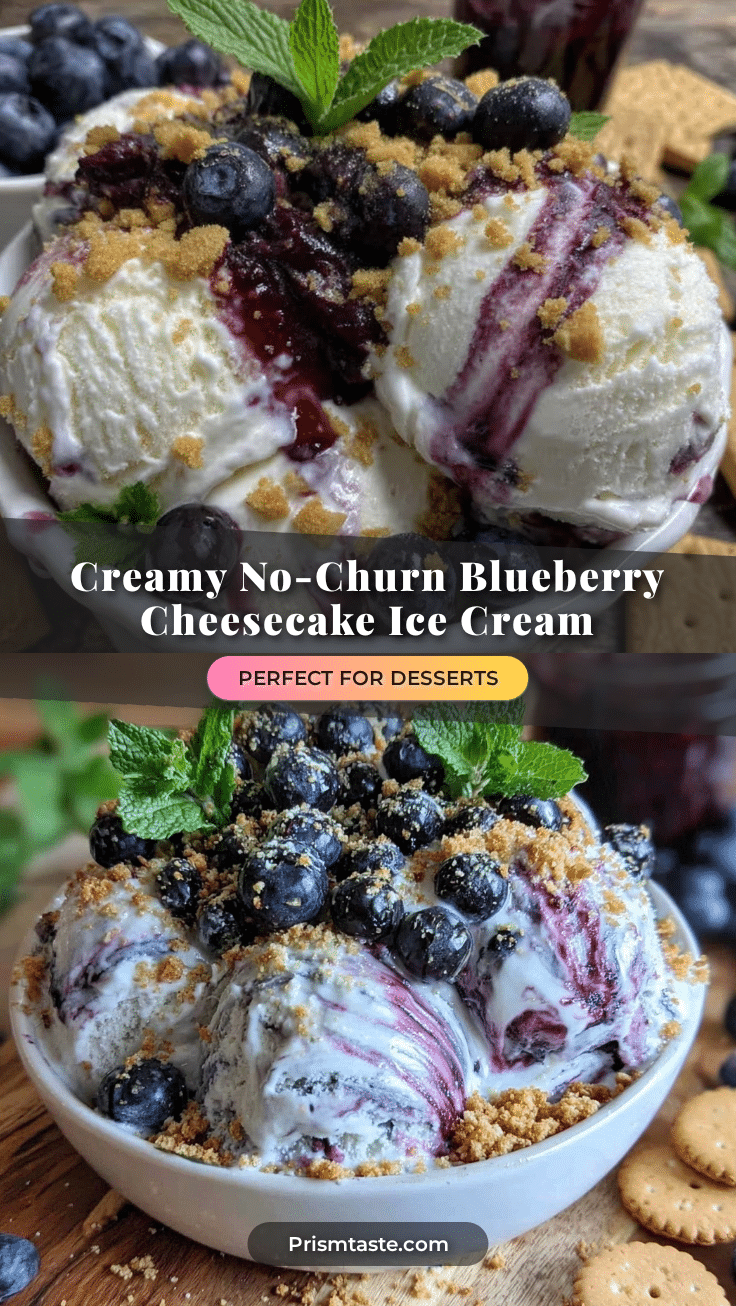 no-churn blueberry cheesecake ice cream recipe