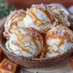 no-churn salted caramel ice cream - featured image
