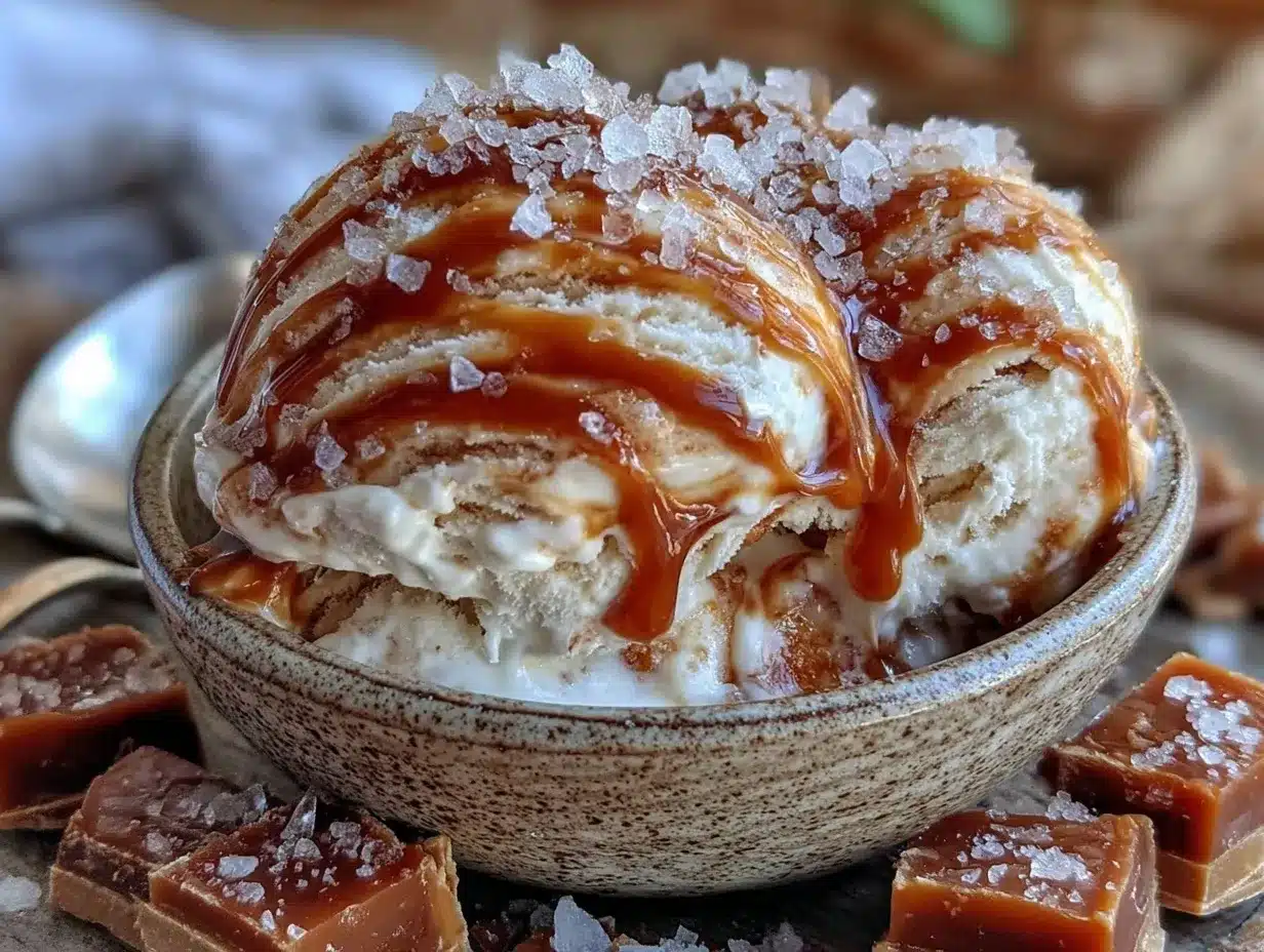 no-churn salted caramel ice cream preparation steps
