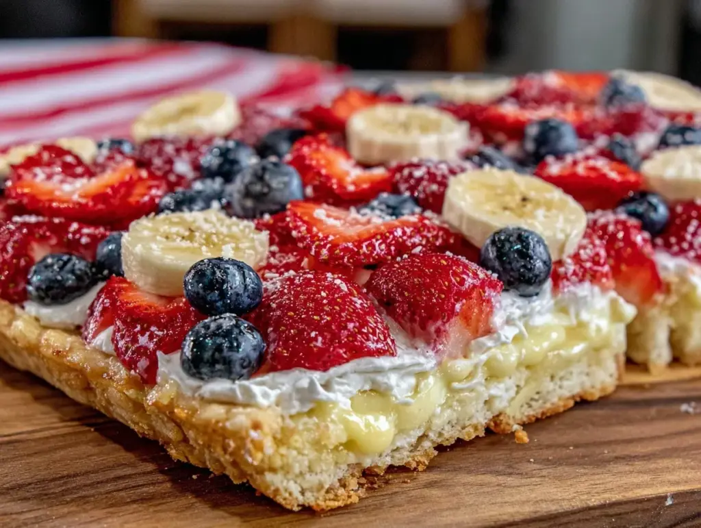 patriotic fruit pizza - featured image