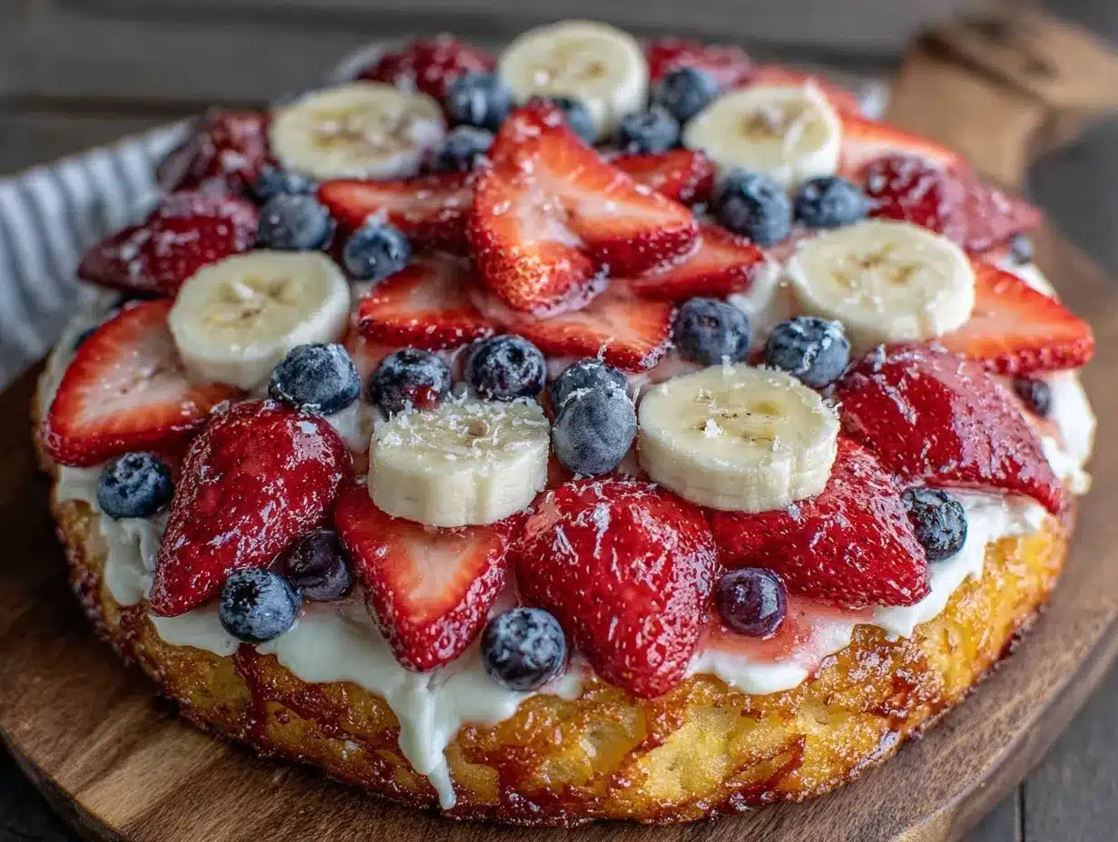 patriotic fruit pizza preparation steps