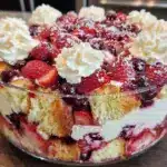 patriotic red white blue berry trifle - featured image