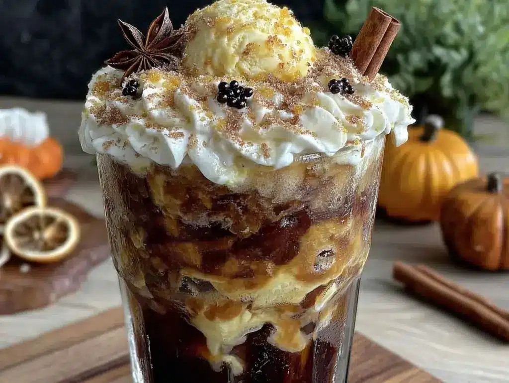 pumpkin spice cold brew float - featured image