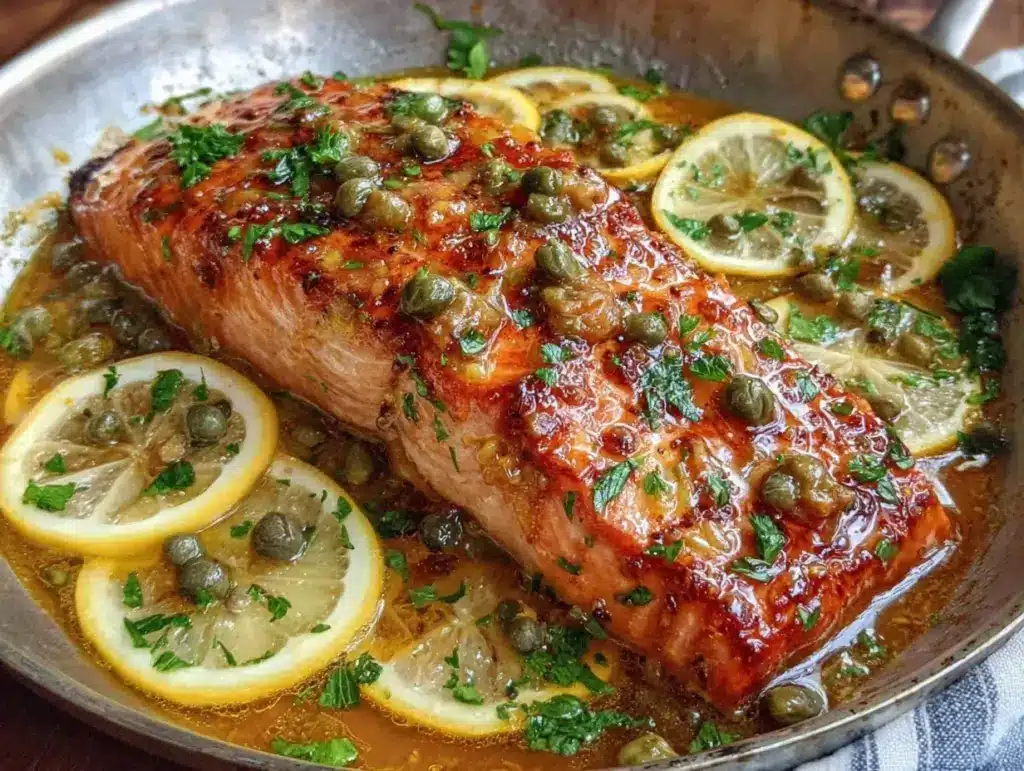 quick garlic butter salmon - featured image