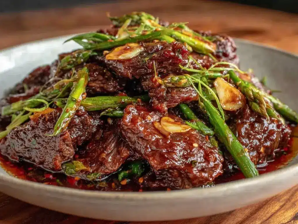 quick mongolian beef recipe - featured image