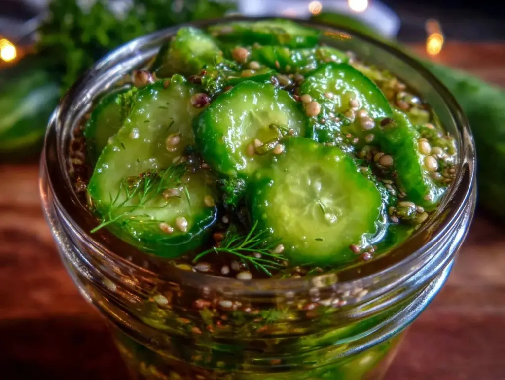 quick tangy refrigerator dill pickles - featured image