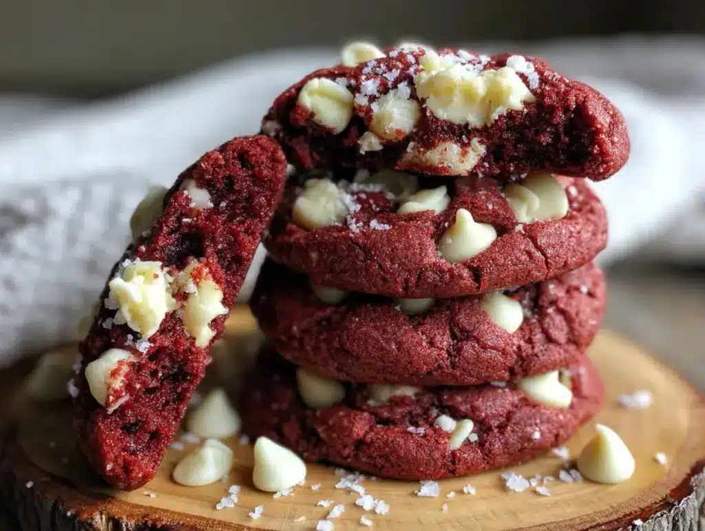 red velvet white chocolate chip cookies - featured image