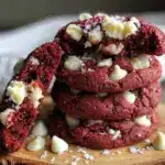 red velvet white chocolate chip cookies - featured image