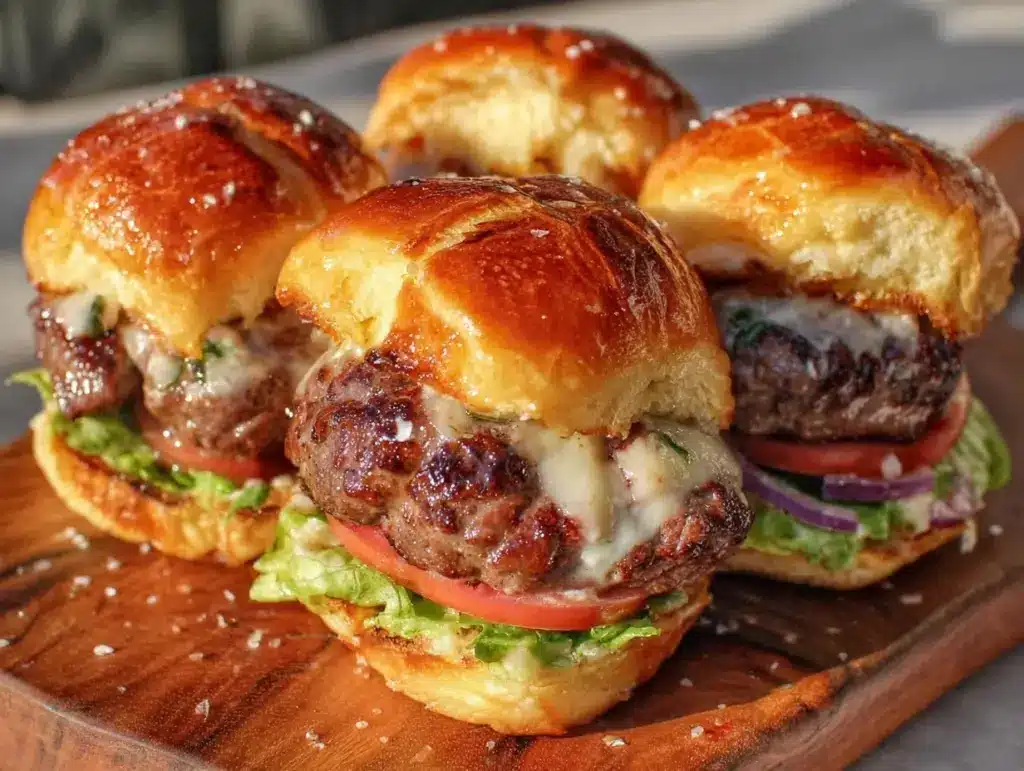 red white blue burger sliders - featured image