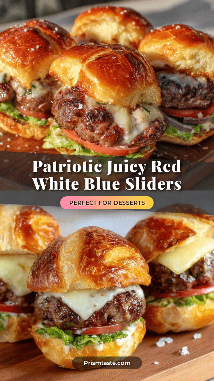 red white blue burger sliders recipe