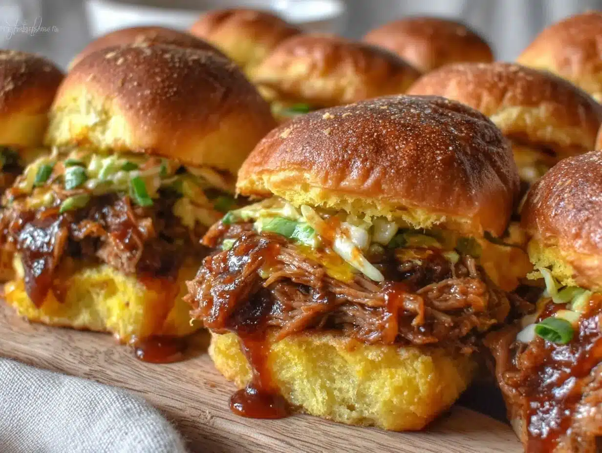 slow cooker BBQ pulled pork sliders preparation steps