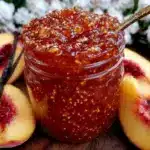 small batch peach vanilla bean jam - featured image