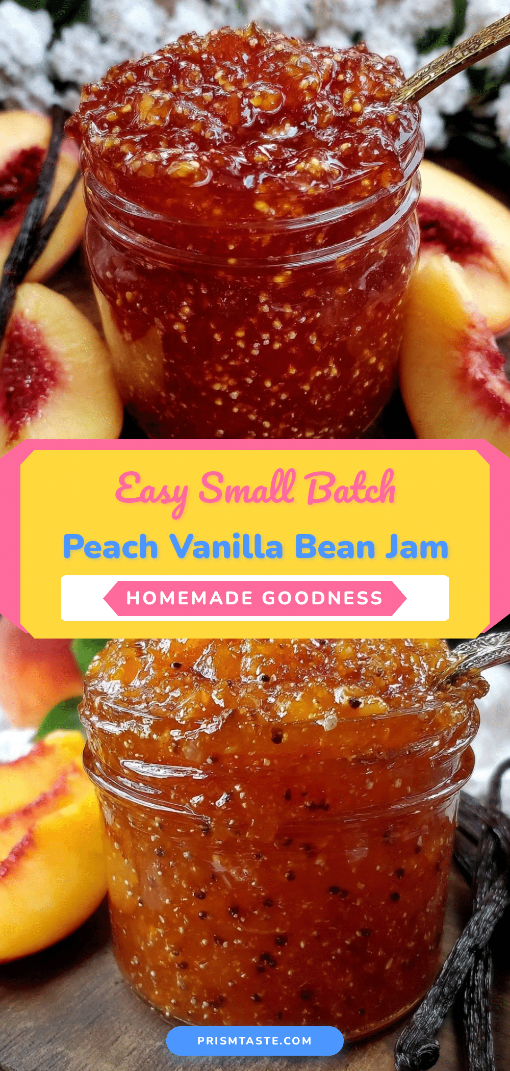 small batch peach vanilla bean jam recipe