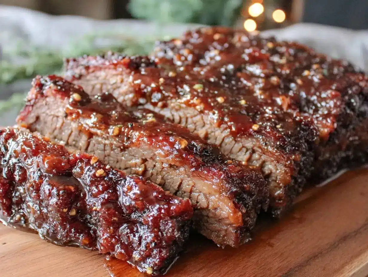 smoked bourbon bbq beef brisket slow cooker preparation steps