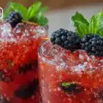sparkling blackberry mint mojitos - featured image