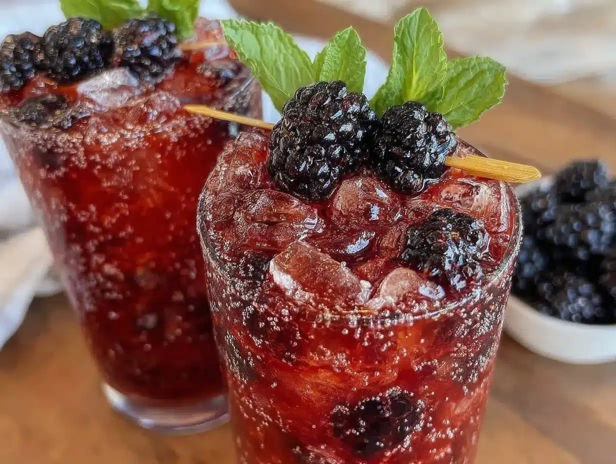 sparkling blackberry mint mojitos preparation steps