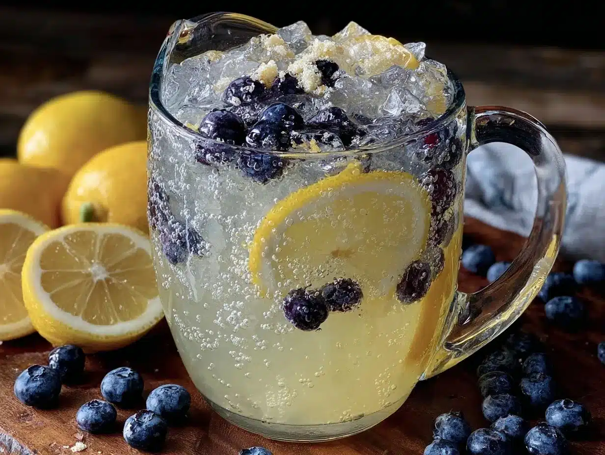 sparkling blueberry lemonade preparation steps