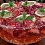 sparkling strawberry lemonade sangria punch - featured image