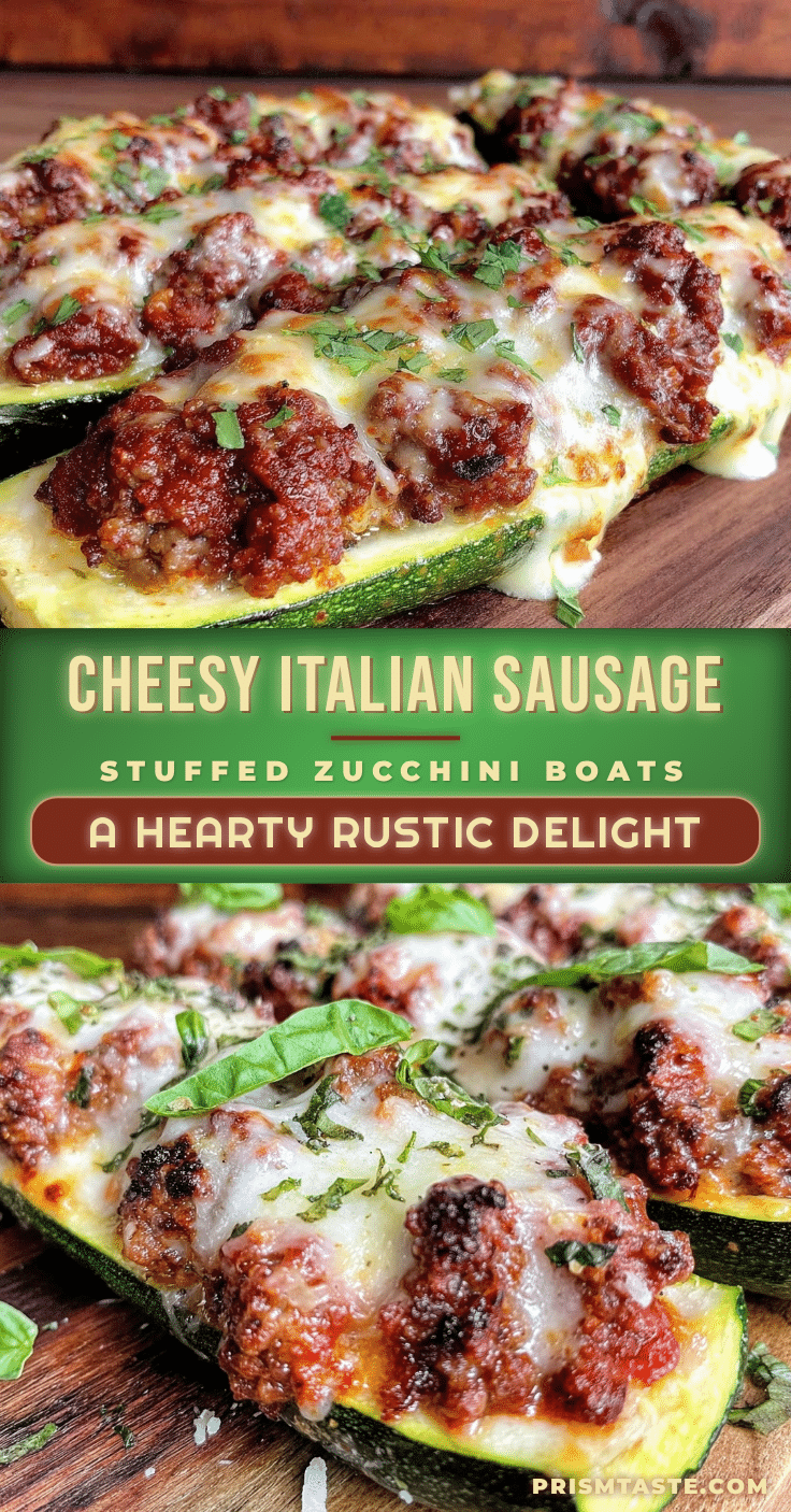 stuffed zucchini boats with italian sausage recipe