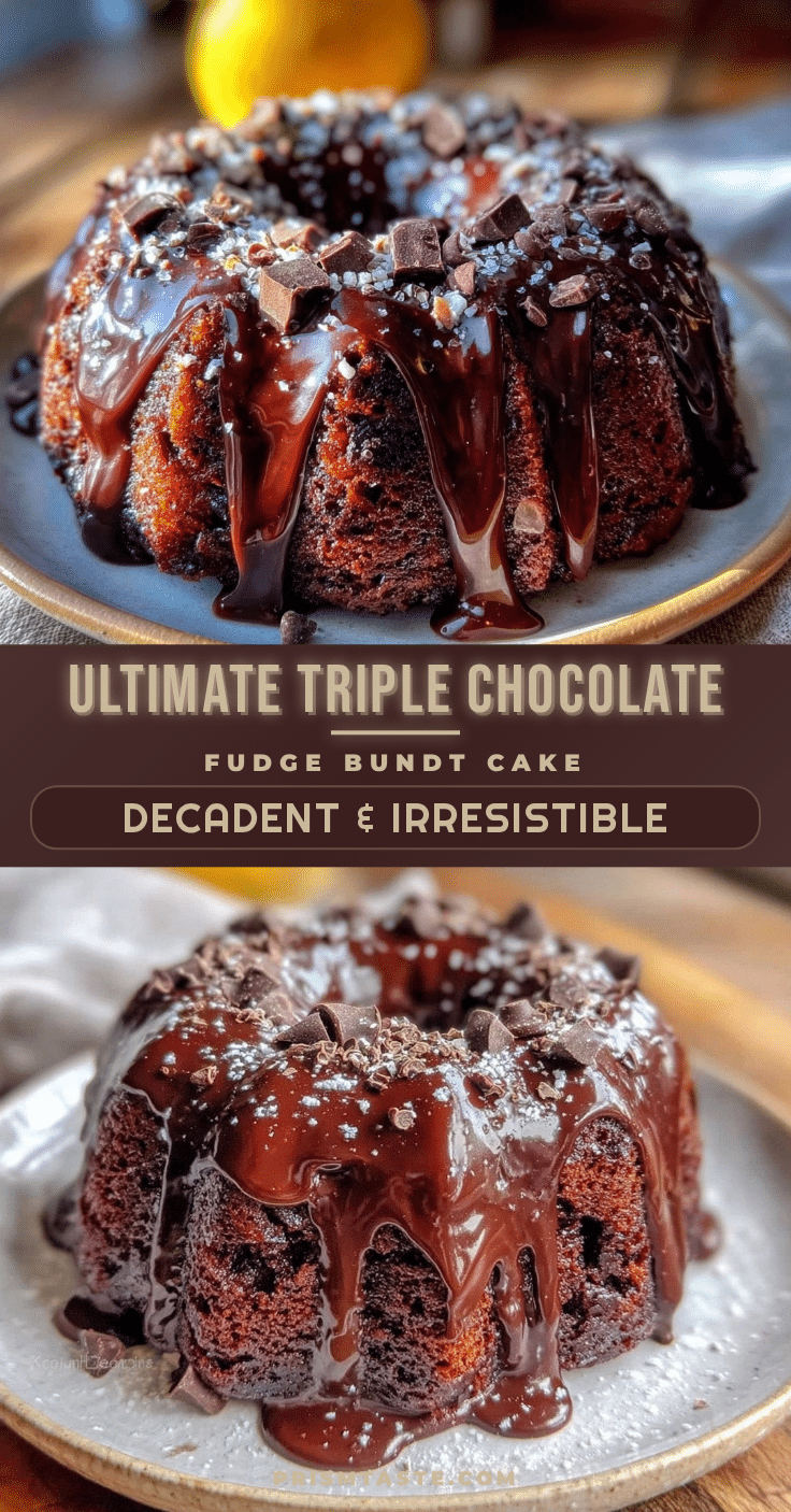 triple chocolate fudge bundt cake recipe